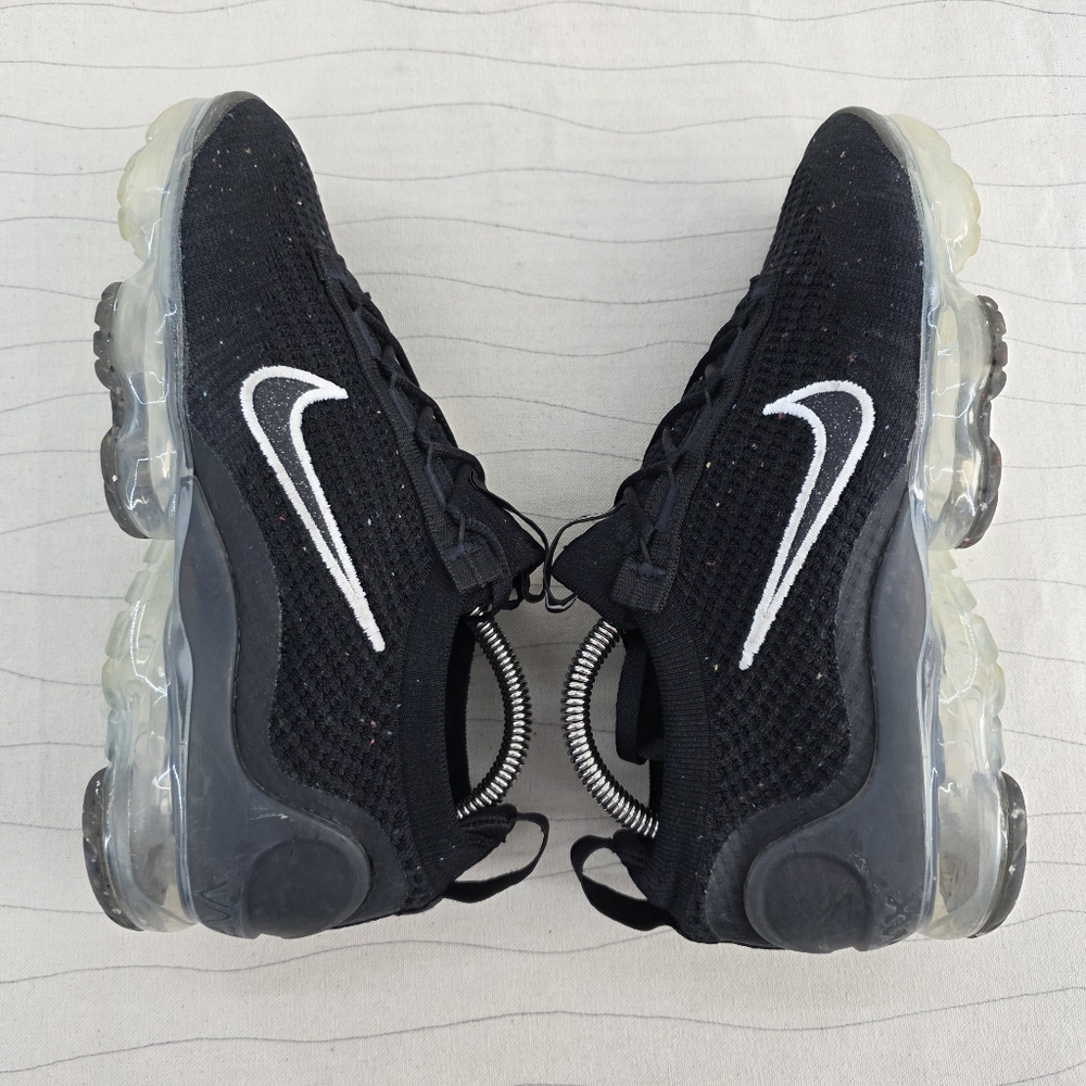 Nike Womens Air VaporMax Flyknit Black Speckled Sneakers Shoes DC4112-002 Size 8 - Picture 9 of 13